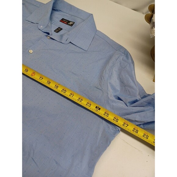 JF J. Ferrar SLIM FIT Blue Dress Shirt Men XXL 18-18 1/2  34/35 - Picture 5 of 8